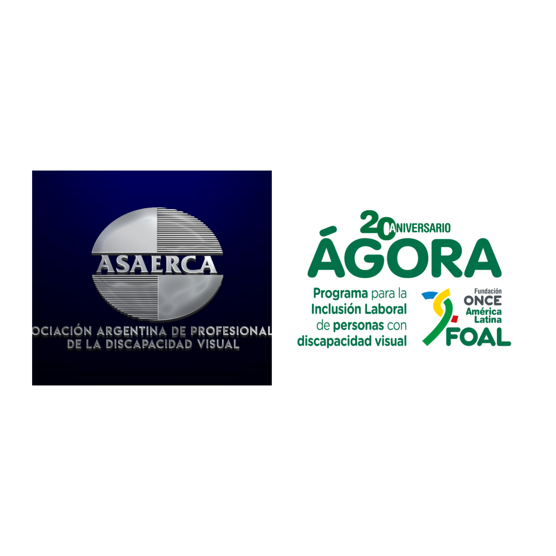 Logos Programa Ágora 20 años y ASAERCA